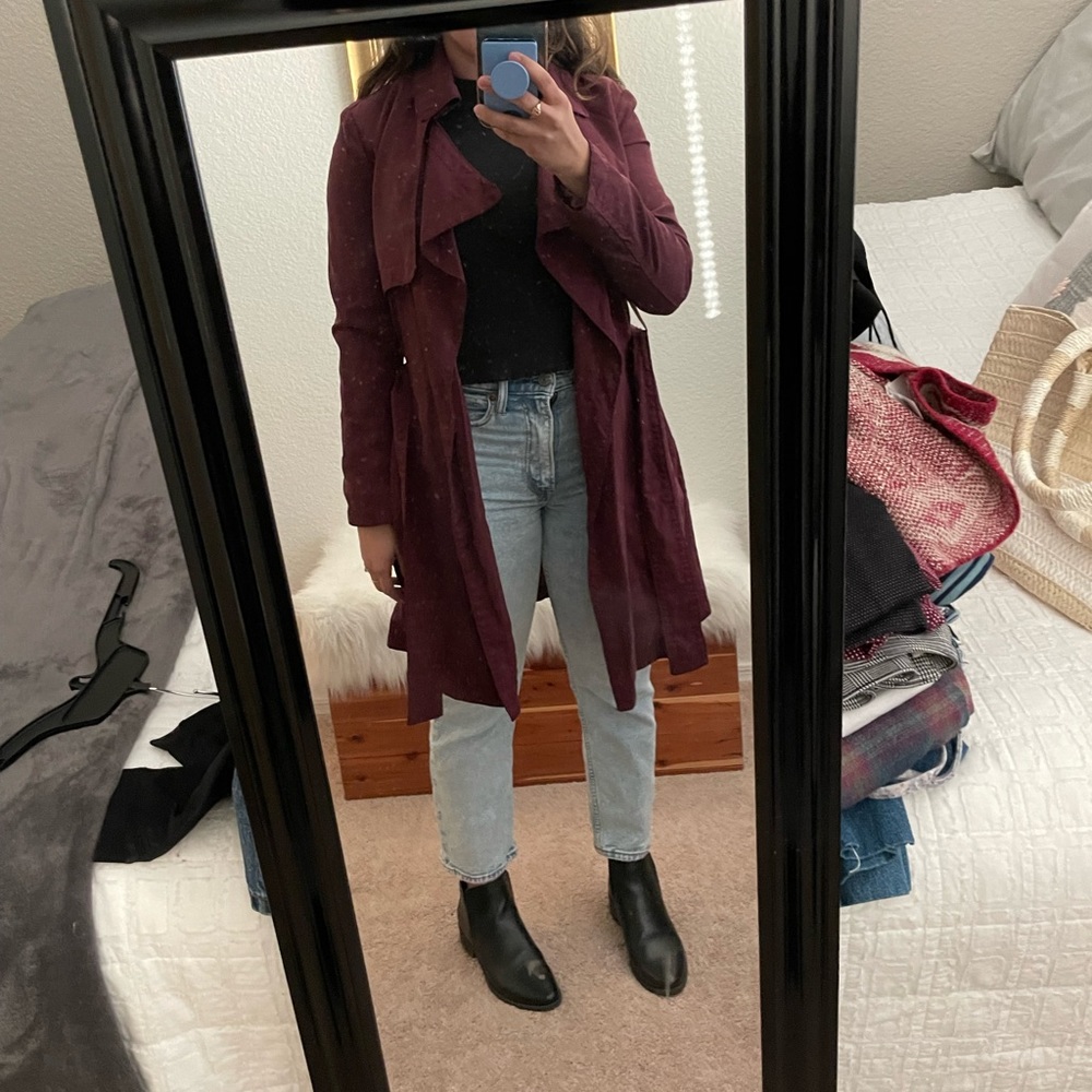 Banana Republic burgundy trench coat